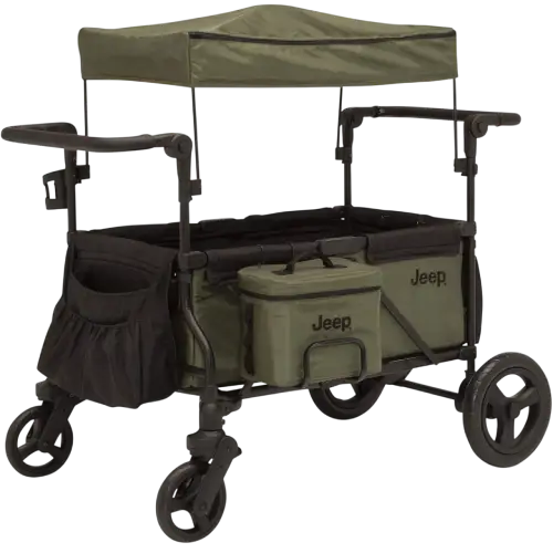 Jeep Deluxe Wrangler Stroller Wagon with Cooler Bag and Parent Organizer