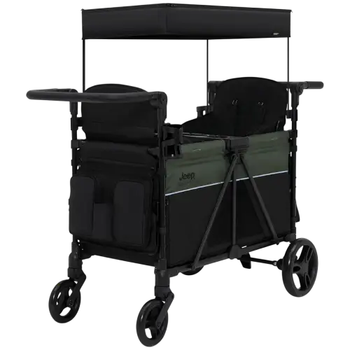 Jeep Aries Stroller Wagon for 2 Kids with Convertible Seats